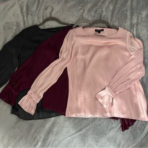 NWOT Banana Republic Set of 3 Satin Blouses, Size Small